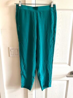 Club Monaco 100% Silk Sam High Rise Pants in Turquoise or Teal Green Size 6